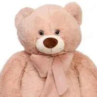 Мягкая игрушка "Медведь Пьер", цвет пудра, с бантом, 130 см МП/70/13