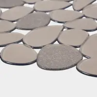 Коврик в раковину "Галька" 30х40 см прозрачный, цвет  серо-коричневый