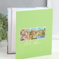 Фотоальбом на 100 фото 13х18 см "Вязаный домик" в коробке 5х18х20,5 см