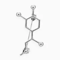 Брошь &laquo;Молекула&raquo;, цвет серебро