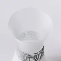 Ваза &laquo;Эридан. Белоснежный узор&raquo;, волна, h=26 см, стекло, белая