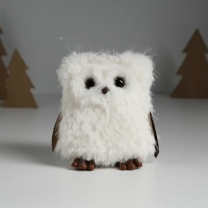 Интерьерная кукла текстильная &laquo;Совушка белая&raquo;, 5&times;8.8&times;10 см