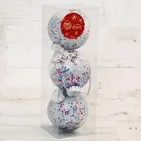 Ёлочные игрушки «Праздничное настроение», шары новогодние, набор 3 шт., d=8 см Ёлочные игрушки «Праздничное настроение», шары новогодние, набор 3 шт., d=8 см