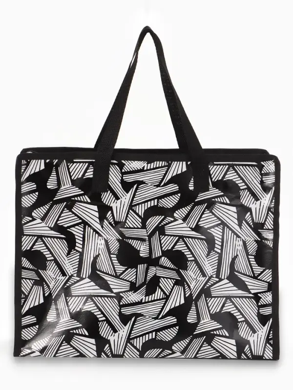 Сумка хоз Абстракция, 40*15*30, отдел на молнии, черный