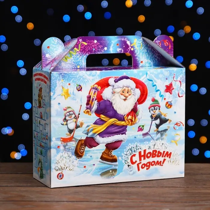 Коробка подарочная складная Коробка подарочная складная "Навстречу Радости" 23 х 8,5 х 23 см