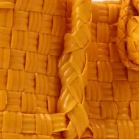 Сумка плетёная пластиковая, 23&times;11&times;30 см, жёлтая