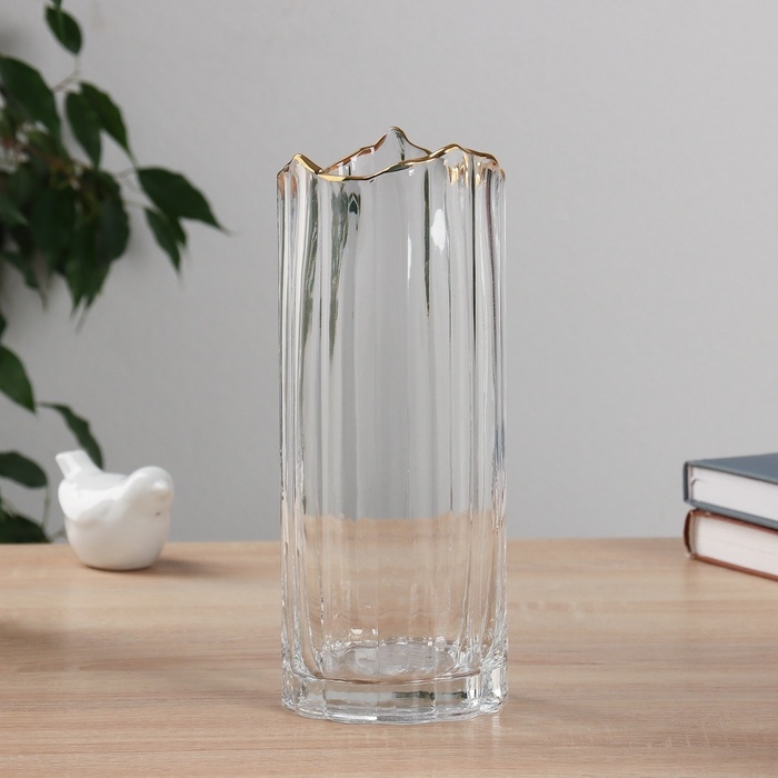 Ваза стекло настольная  Ваза стекло настольная "Милагрос" классик, 25х9,5 см, прозрачный