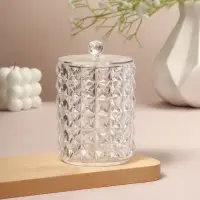 Органайзер для ватных палочек, с крышкой, d=6.5&times;11 см, прозрачный