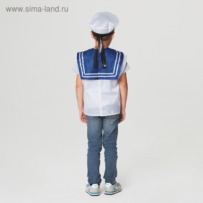 Детский карнавальный набор «Моряк», жилет, бескозырка, 4-6 лет, рост 110-122 см