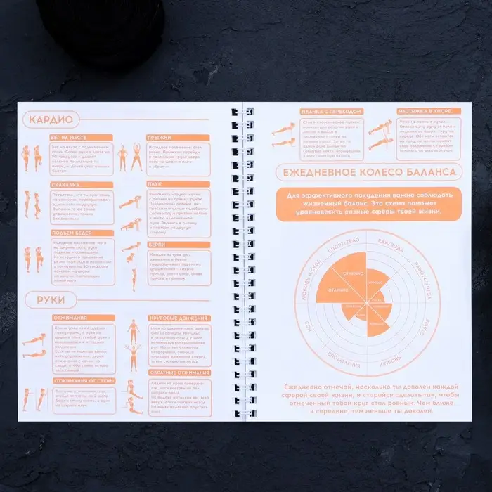 Дневник тренировок &laquo;Авокадо&raquo; на пружине, 25 листов