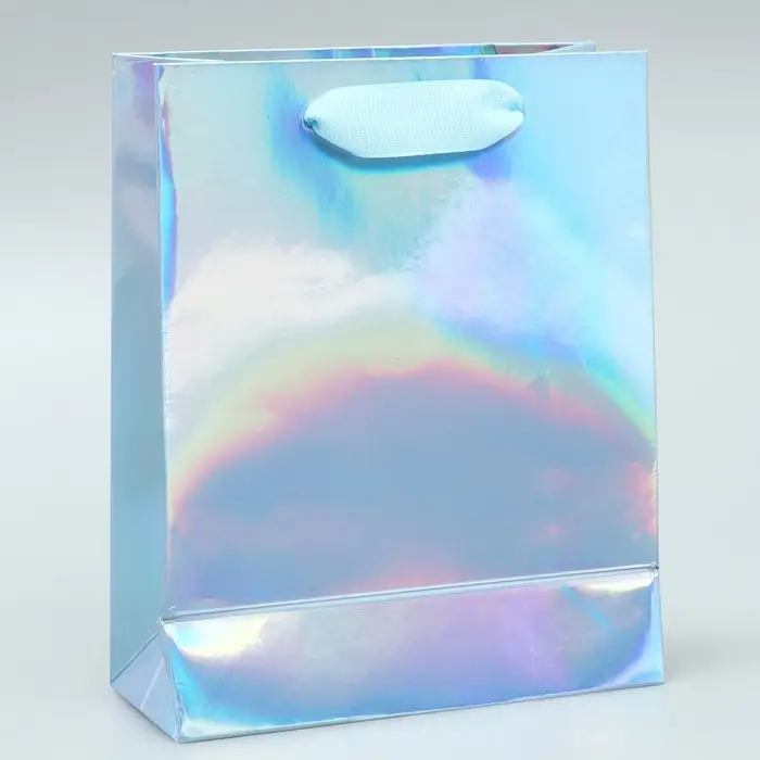 Пакет подарочный новогодний ламинированный «Счастья в Новом году», S 12 х 15 х 5.5 см