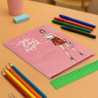 Дневник школьный для 5-11 классов, &laquo;Модная девушка&raquo;, твёрдая обложка 7БЦ, матовая ламинация, 48 листов
