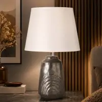 Лампа настольная RISALUX &laquo;Клаудия&raquo;, 15 Вт, Е14, бело-коричневая, 23&times;23&times;34 см