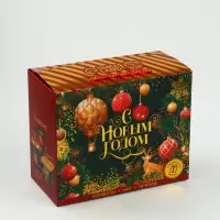 Подарочный набор «С Новым годом»: чай (50 г), конфеты (110 г), печенье брауни (120 г) Подарочный набор «С Новым годом»: чай (50 г), конфеты (110 г), печенье брауни (120 г)