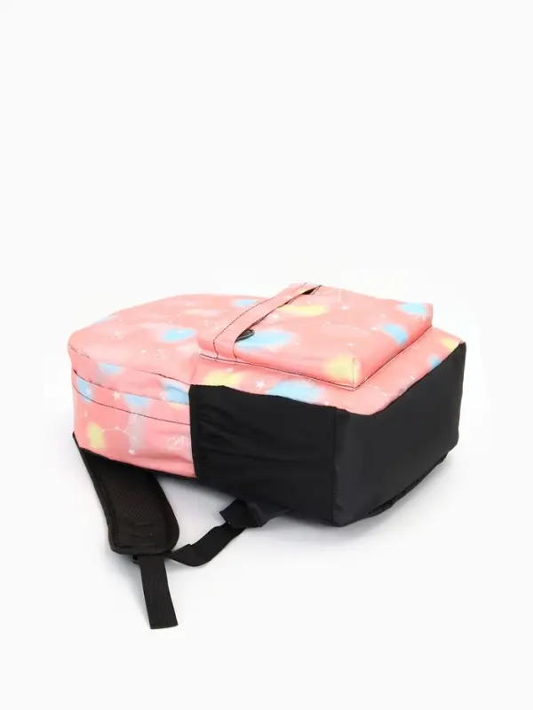 Рюкзак школьный &laquo;Сердечки&raquo;, для девочки, 30&times;13&times;42 см, розовый