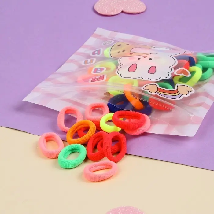 Резинка для волос  Резинка для волос "Хорошие пожелания" (набор 50 шт) зайка колор, 2 см, микс