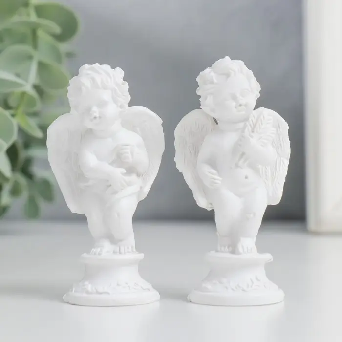 Сувенир полистоун Сувенир полистоун "Белоснежный ангел с урожаем" МИКС 7х3,7х2,8 см