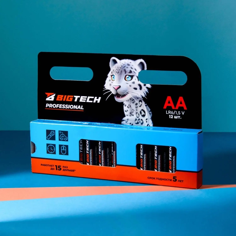 Батарейка BigTech Professional АA/LR6 уп/12шт