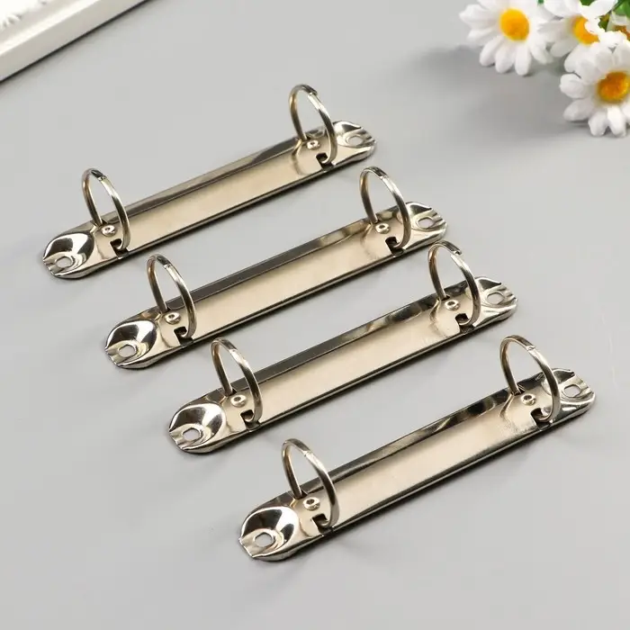 Зажим кольцевой металл два кольца внут.диаметр 2,5 см набор 4 шт 12,5х3х2 см Зажим кольцевой металл два кольца внут.диаметр 2,5 см набор 4 шт 12,5х3х2 см