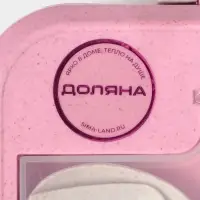 Ланч-бокс для еды в школу Доляна &laquo;Фламинго&raquo;, пластик, 20.5&times;15&times;7.5 см, 2 отделения, вилка, ложка, пшеничная солома, розовый