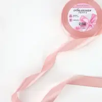 Лента атласная, 20 мм, 23&plusmn;1 м, розовая