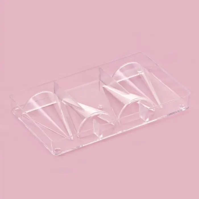 Форма для конфет и шоколада &laquo;Большой конус&raquo;, 20&times;12&times;2.5 см, 4 ячейки 8&times;5&times;2.2 см, пластик, прозрачная