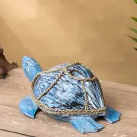 Сувенир "Черепаха" дерево сиграсс, кокос, 25х16х10 см, цв. голубой Сувенир "Черепаха" дерево сиграсс, кокос, 25х16х10 см, цв. голубой