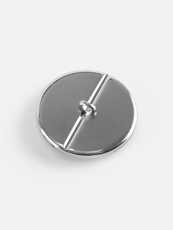 Пуговица металлическая на ножке &laquo;Орнамент&raquo;, декоративная, d=25 мм, цвет белый, серебряный