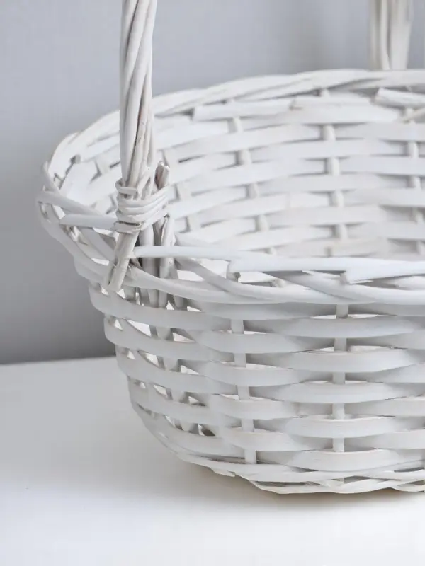 Набор корзин плетёных, круглые 3 шт. L:d=35 высота 12 см, высота с ручкой 38 см, дно 38 см