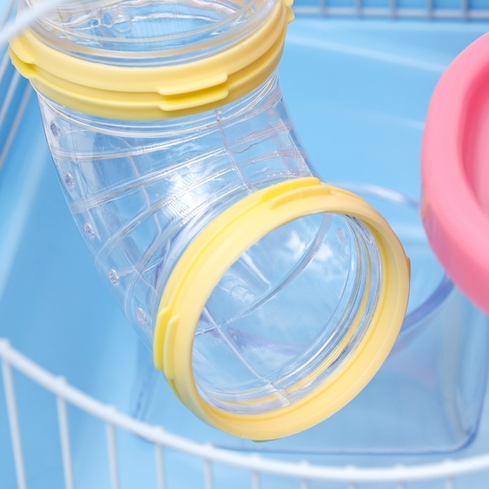 Клетка для грызунов Клетка для грызунов "Пижон", укомплектованная с туннелем, 37 х 27 х 30 см, синий