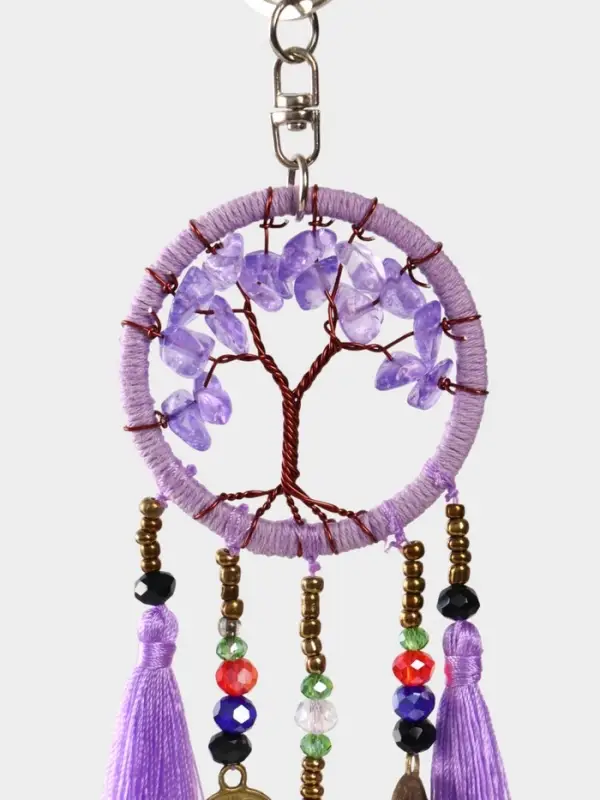 Брелок ловец снов Брелок ловец снов "Древо" 19 см, цв. сиреневый