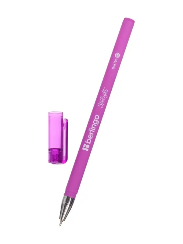 Ручка шариковая Berlingo. Starlight, синий стержень, игольчатый узел 0.7 мм, МИКС