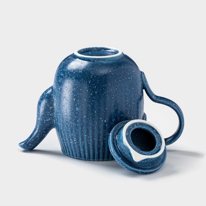 Заварочный чайник Доляна «Коралл», 600 мл, фарфор, синий Заварочный чайник Доляна «Коралл», 600 мл, фарфор, синий