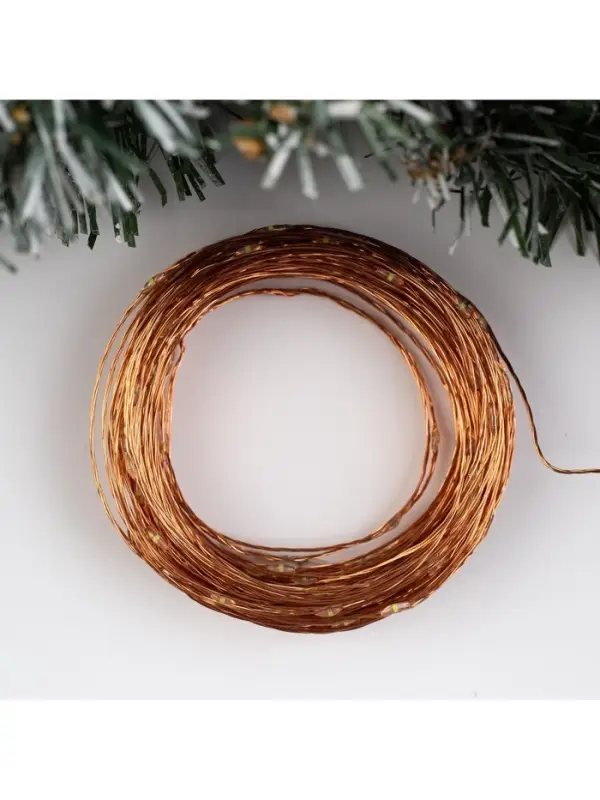 Гирлянда &laquo;Нить&raquo; 20 м, роса, IP20, медная нить, 200 LED, свечение белое, 12 В