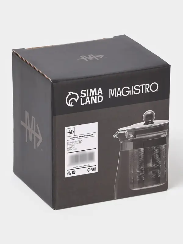 Заварочный чайник Magistro &laquo;Шейди&raquo;, 350 мл, металлическое сито, стекло