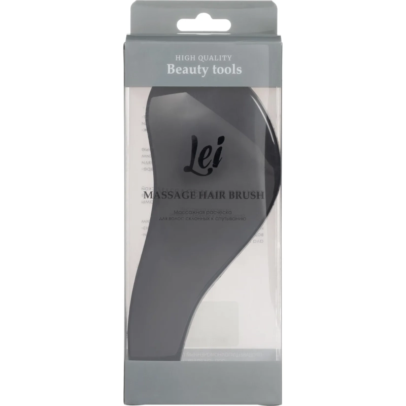 Расческа массажная Lei, серия 067, пластик, черная