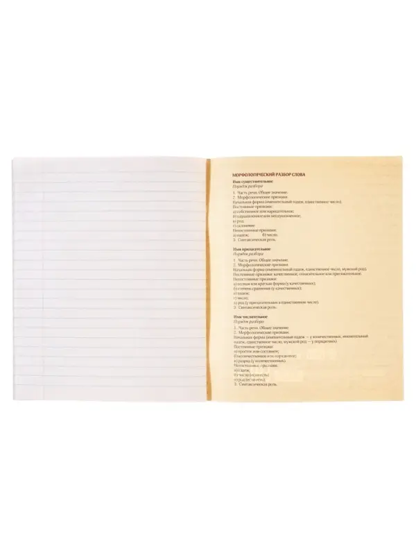 Предметная тетрадь по русскому языку Calligrata &laquo;СуперНеон&raquo;, 48 листов, в линейку, со справочным материалом, обложка из мелованного картона