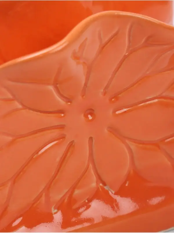 Салфетница &laquo;Цветок&raquo;, 12&times;5&times;10 см, керамика, оранжевая