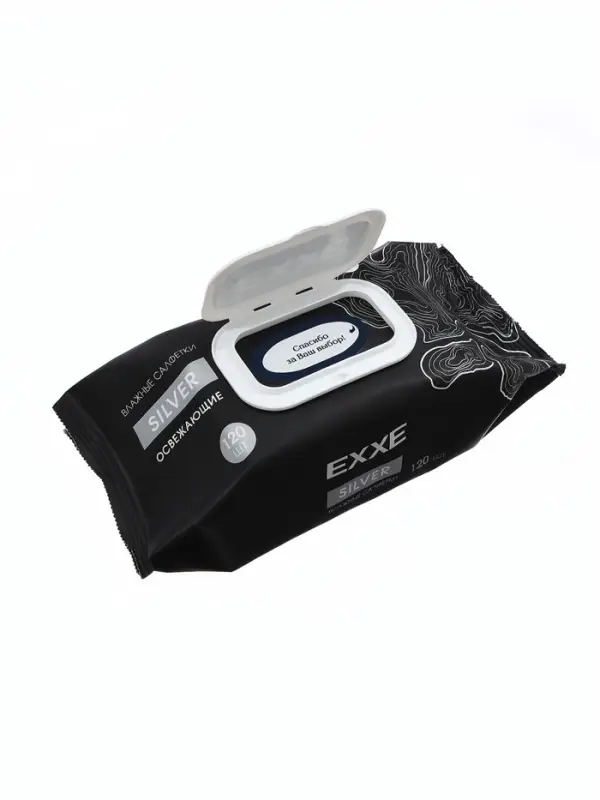 Влажные салфетки EXXE MEN (Микс Breeze&Silver), 120 шт