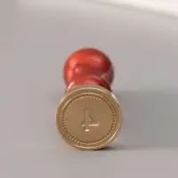 Печать для сургуча с пластиковой ручкой &laquo;Классика цифра 4&raquo;, 2.5&times;2.5&times;6.3 см