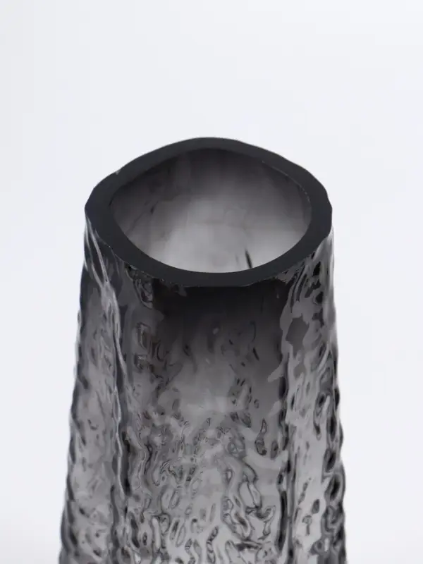 Ваза «Руджеро», 25×12.5 см, стекло, чёрная