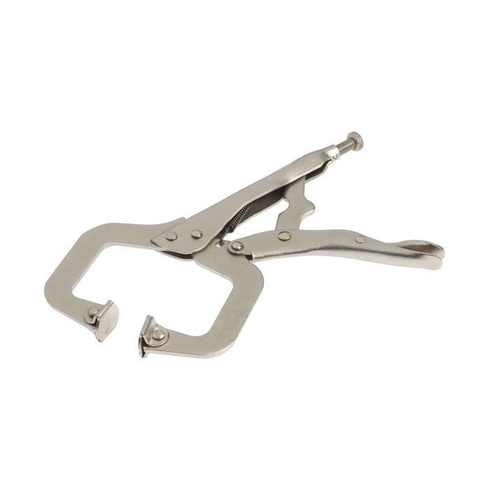 Зажим ручной ТУНДРА, точечный захват, подвижные губки, с фиксатором, 220 мм Зажим ручной ТУНДРА, точечный захват, подвижные губки, с фиксатором, 220 мм