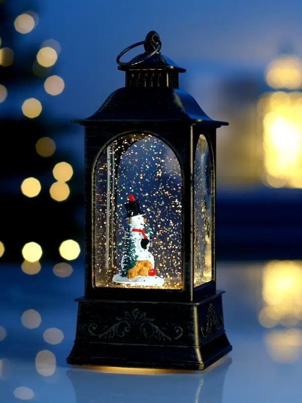 Фигура светодиодная фонарь  Фигура светодиодная фонарь "Снеговик", 21х8,5х8,5 см, AAAx3, Т/БЕЛЫЙ