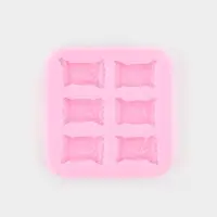 Молд для заливки Sweet, силикон, 6 ячеек, 6&times;1 см, розовый