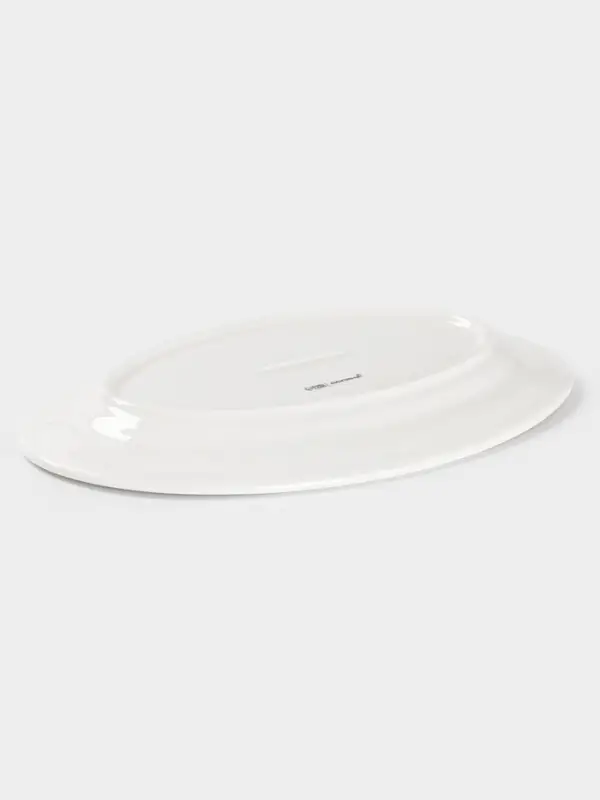 Блюдо сервировочное Доляна White Label, 32.8&times;20&times;2.5 см, фарфор, овальное, белое