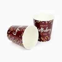 Стакан одноразовый бумажный «Happy Birthday» , конфетти 250 мл