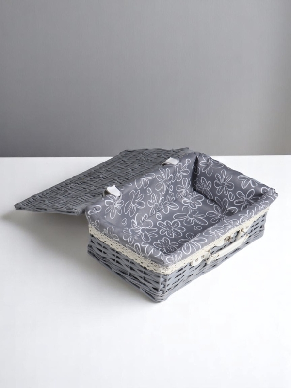 Набор корзина-чемодан 2 шт.Ткань внутри, ручки экокожа, застёжка экокожа, 42*27 см, Н15 см.32*21 см Набор корзина-чемодан 2 шт.Ткань внутри, ручки экокожа, застёжка экокожа, 42*27 см, Н15 см.32*21 см