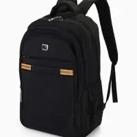 Рюкзак молодёжный, со светоотражающими элементами, 2 отдела, 4 кармана, 37&times;17&times;54 см, чёрный