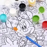 Картина по номерам для детей &laquo;Минни Маус в красном платье&raquo; 15&times;21 см