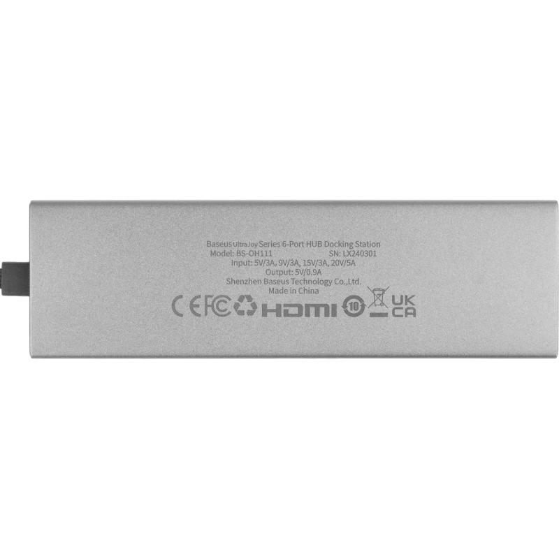 Разветвитель USB Baseus UltraJoy 6-Port Sp.Grey Type-C B00052807813-00